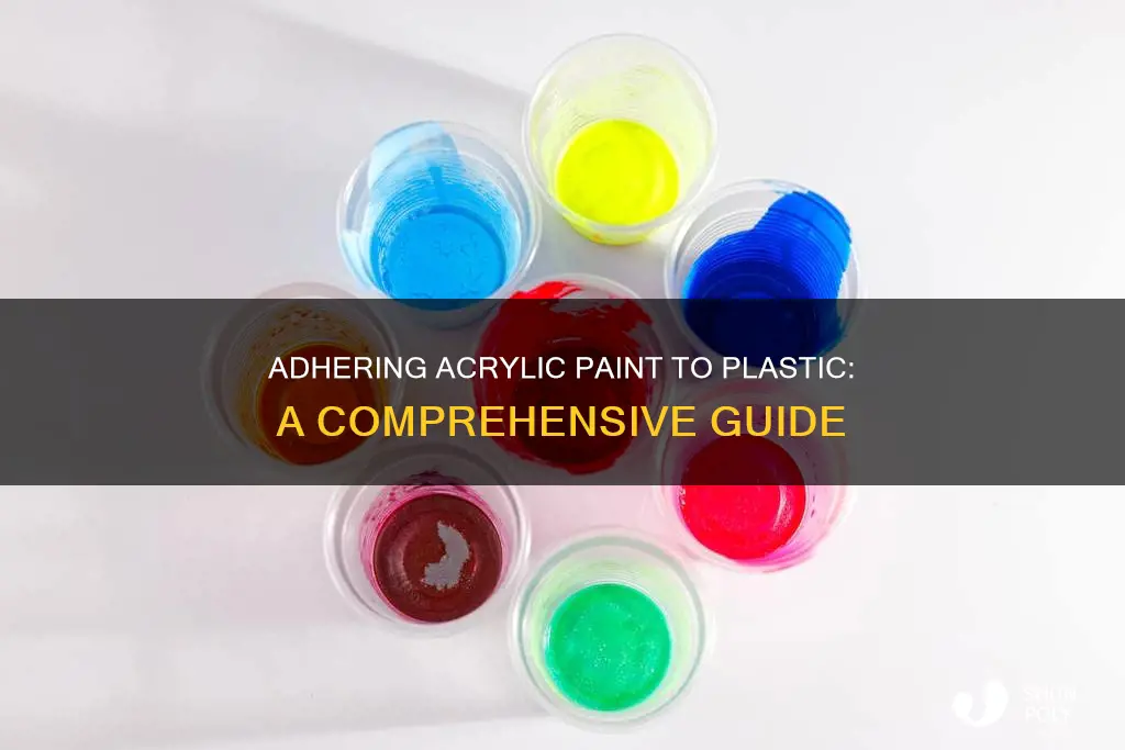 how to make acrylic paint stick on plastic