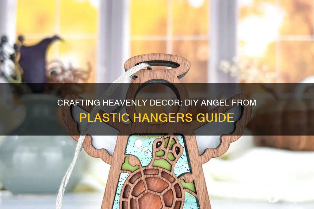 how to make an angel from plastic hangers