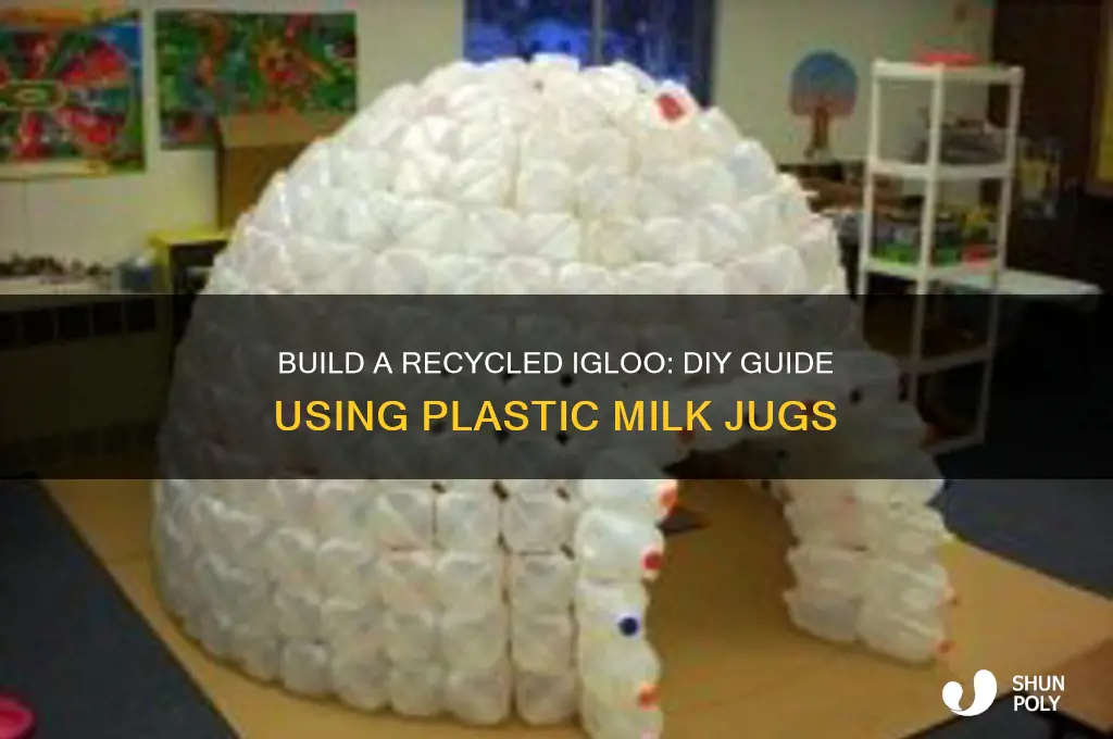 how to make an igloo out of plastic milk jugs