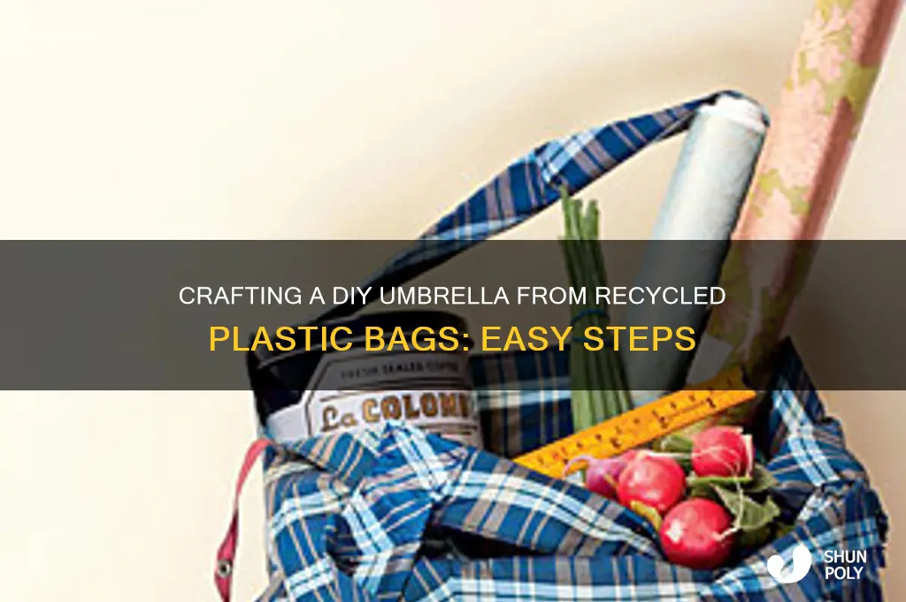 how to make an umbrella out of plastic bags