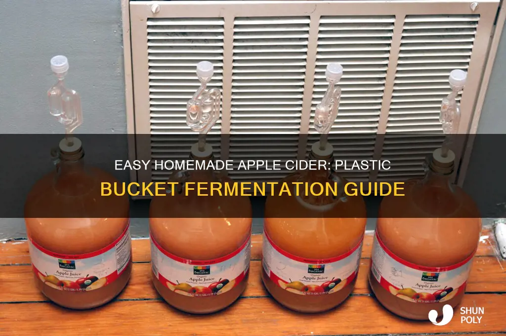 how to make apple cider in a plastic bucket