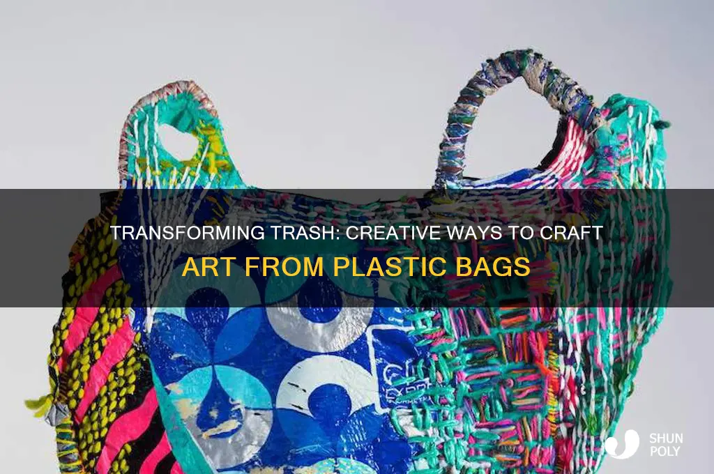 how to make art from plastic bags