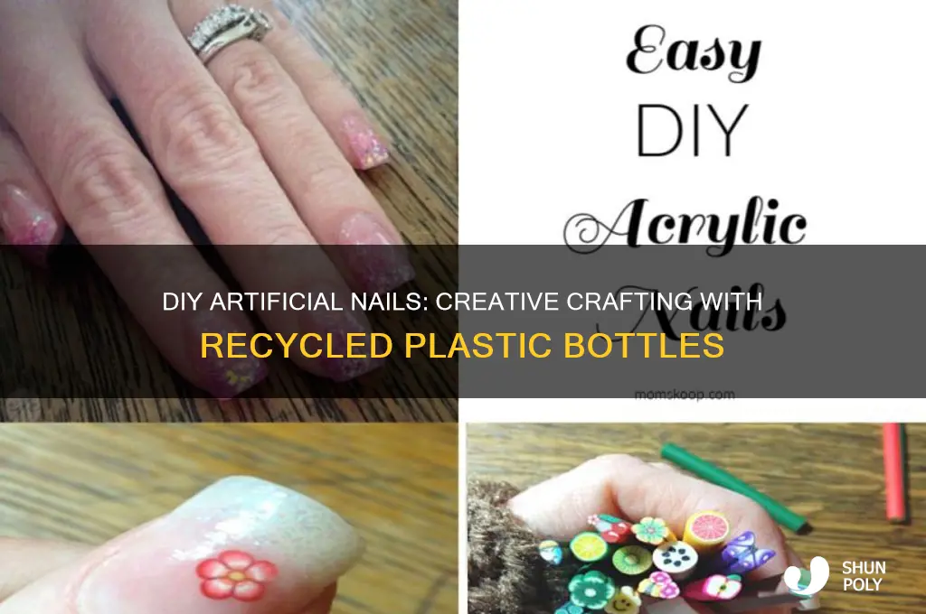 how to make artificial nails with plastic bottle