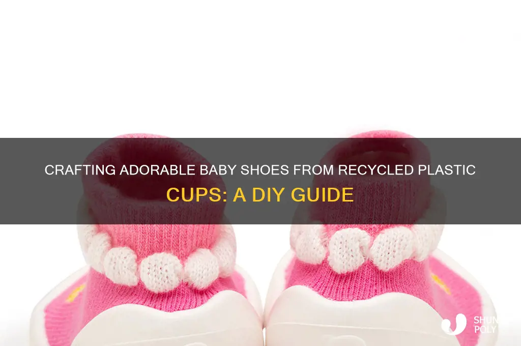 how to make baby shoes out of plastic cups