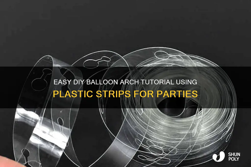 how to make balloon arch with plastic strip