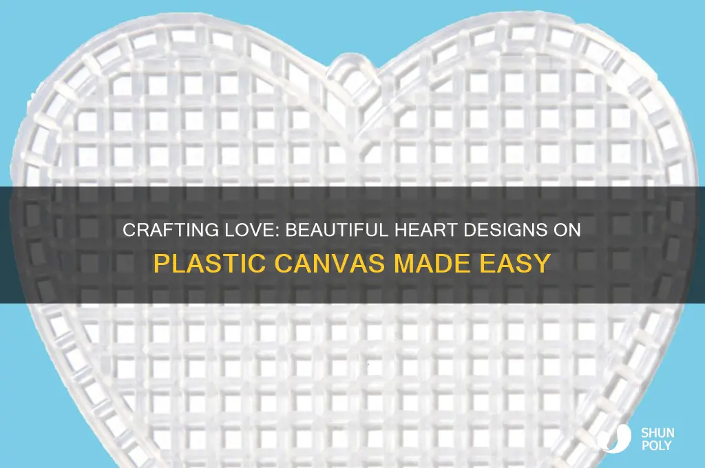 how to make beautiful heart design on plastic canvas