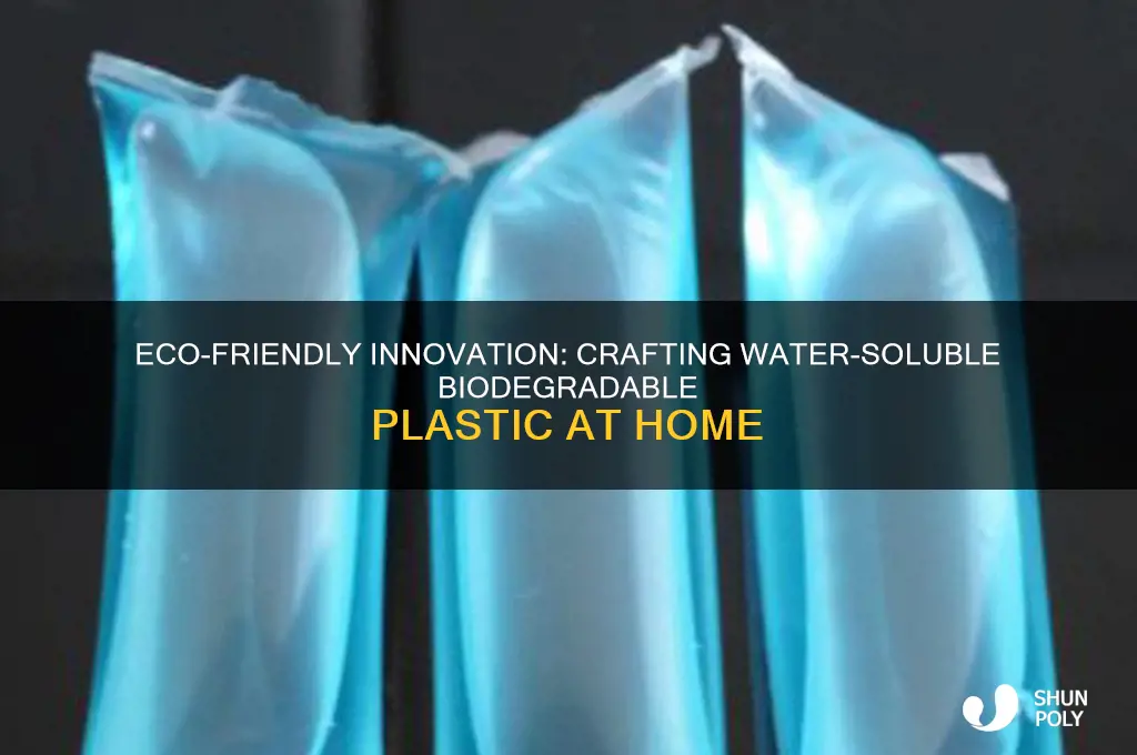 how to make biodegradable plastic that will dissolve in water