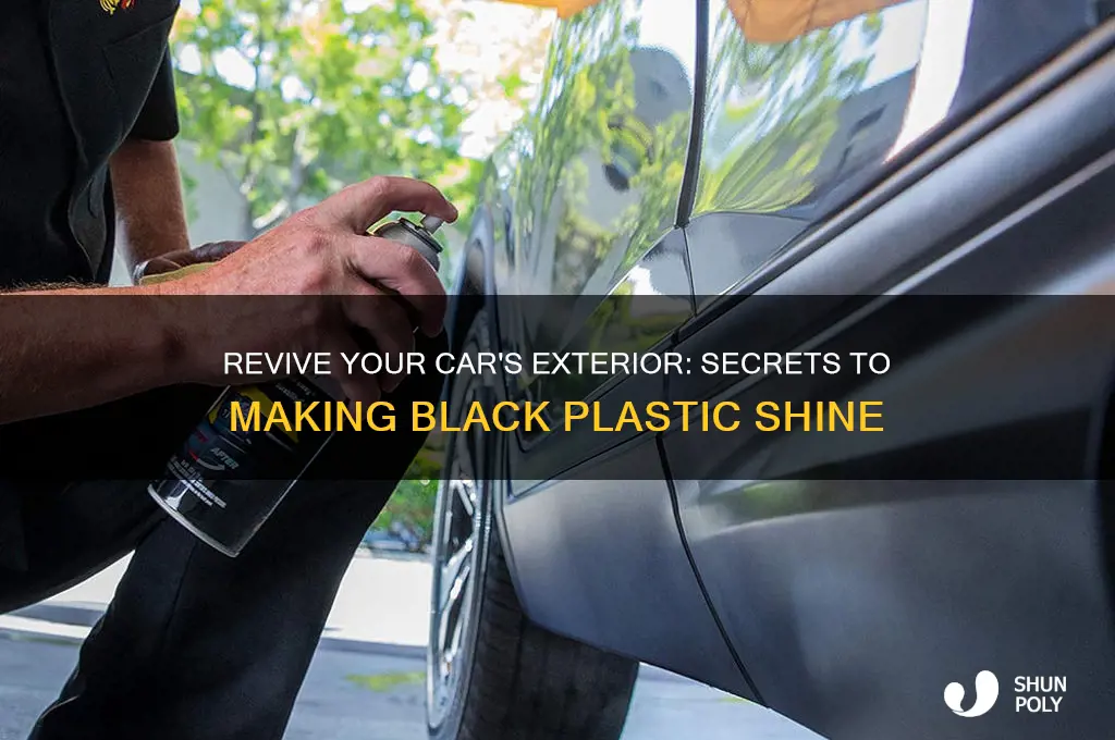 how to make black car plastic shine
