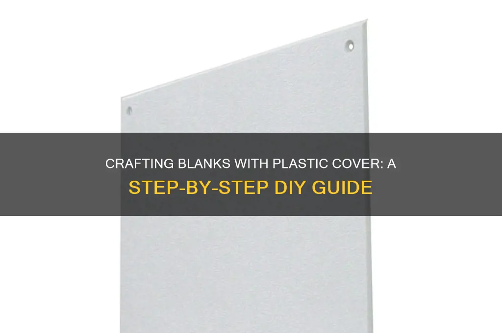 how to make blanks with plastic cover