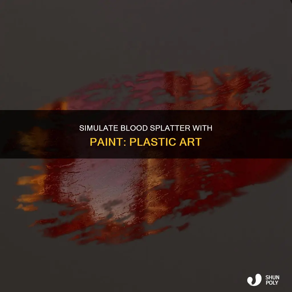 how to make blood spatter with paint on plastic