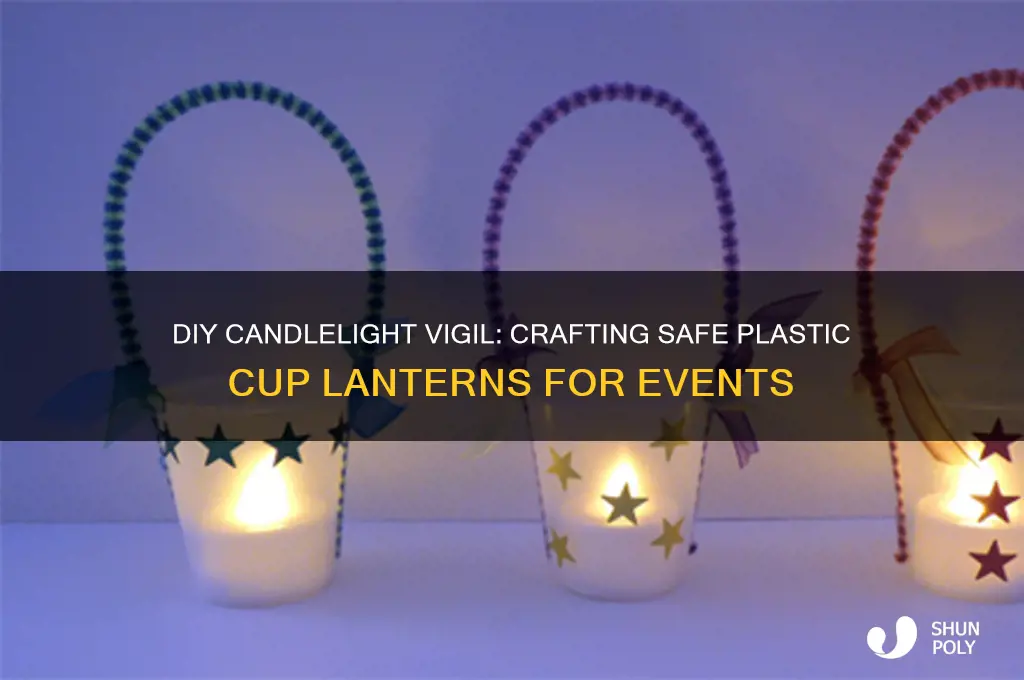 how to make candlelight vigil with plastic cups