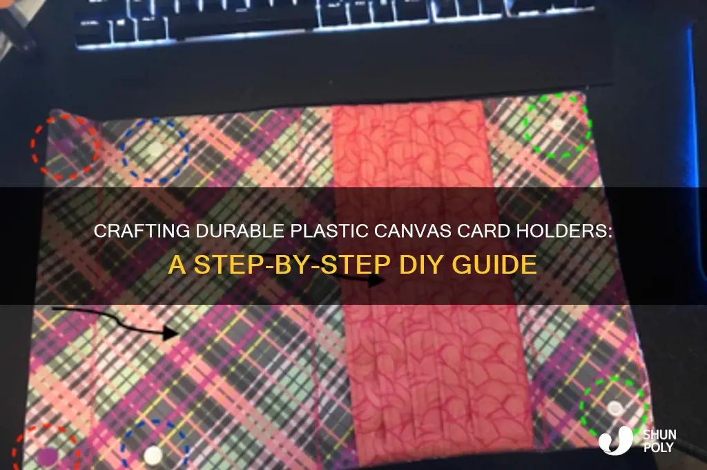 how to make card holders out of plastic canvas