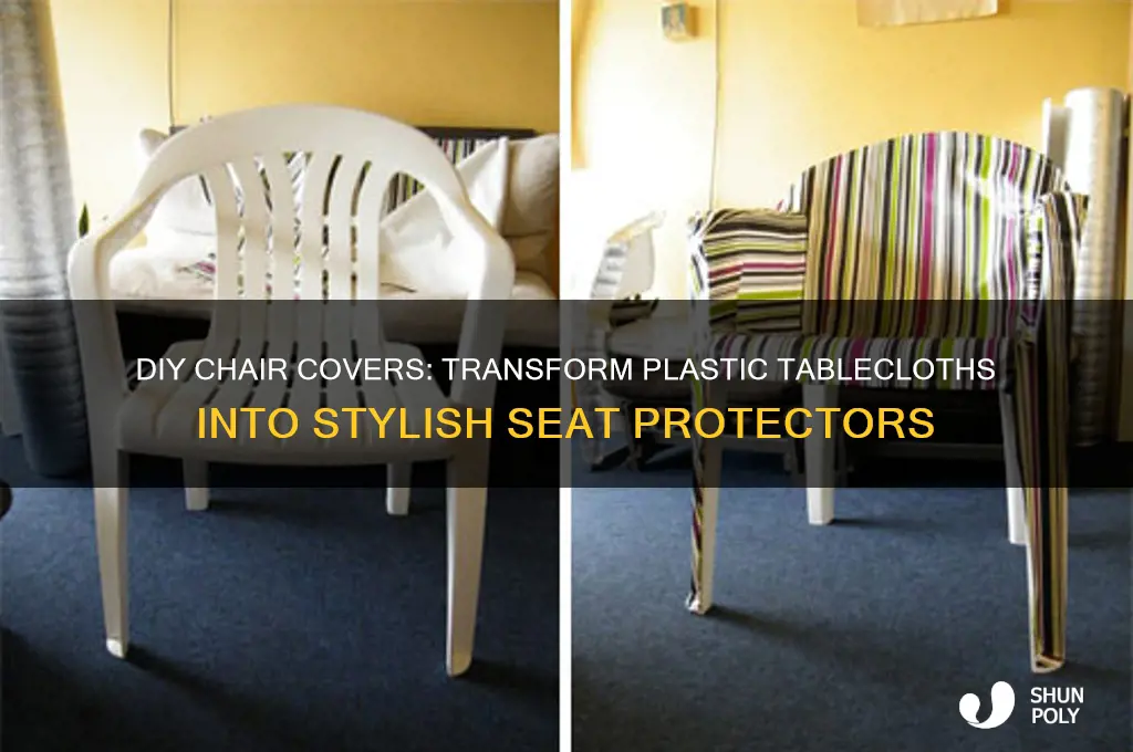 how to make chair covers out of plastic tablecloth