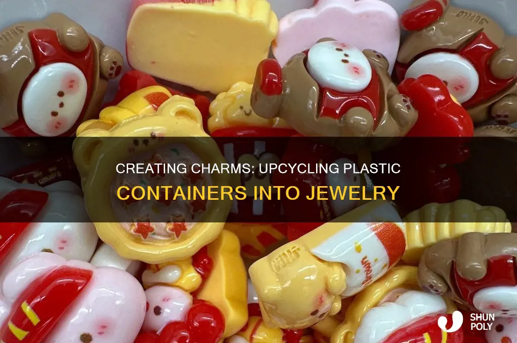 how to make charms out of plastic containers