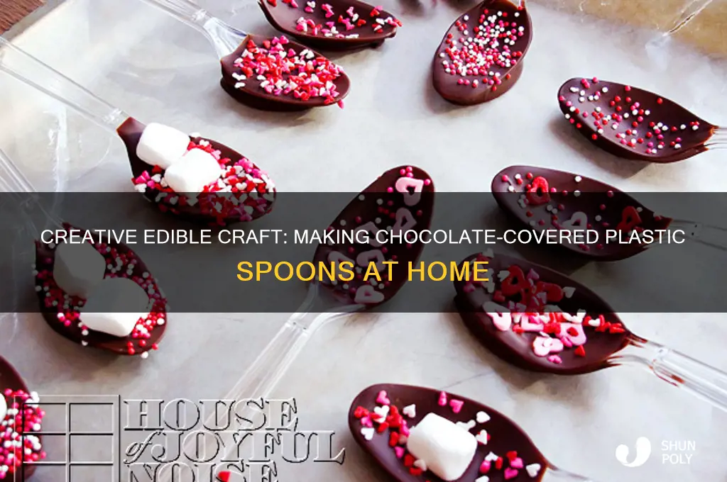 how to make chocolate covered plastic spoons