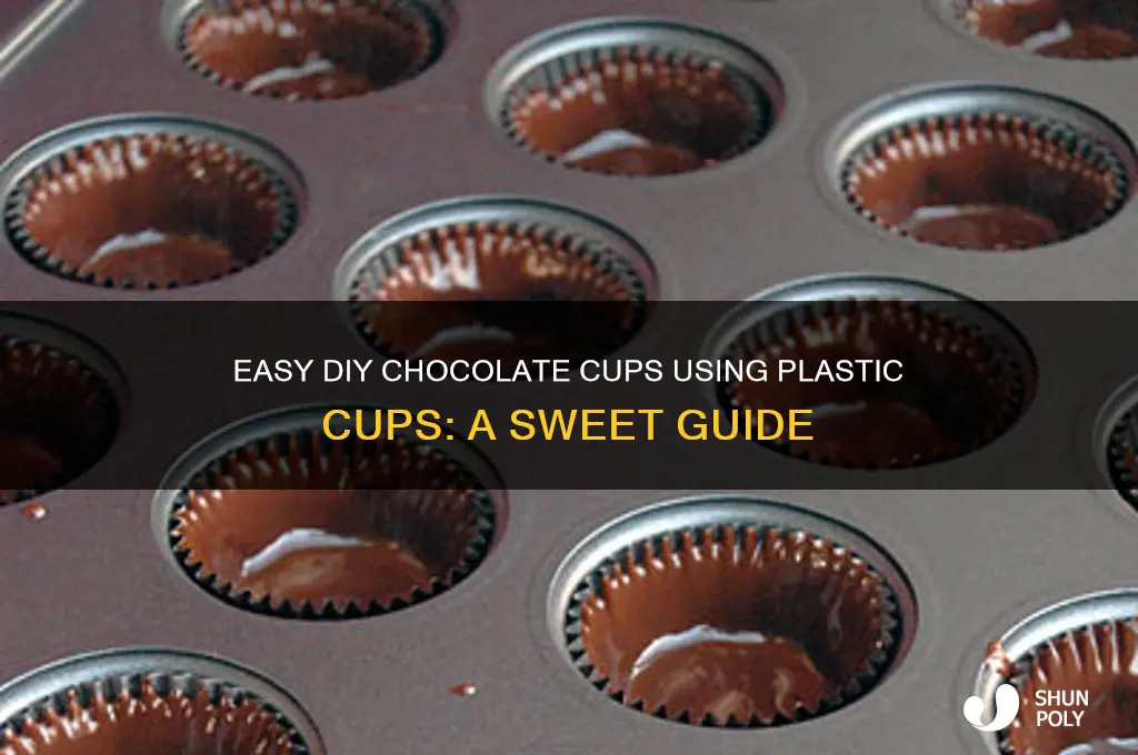 how to make chocolate cups with plastic cups