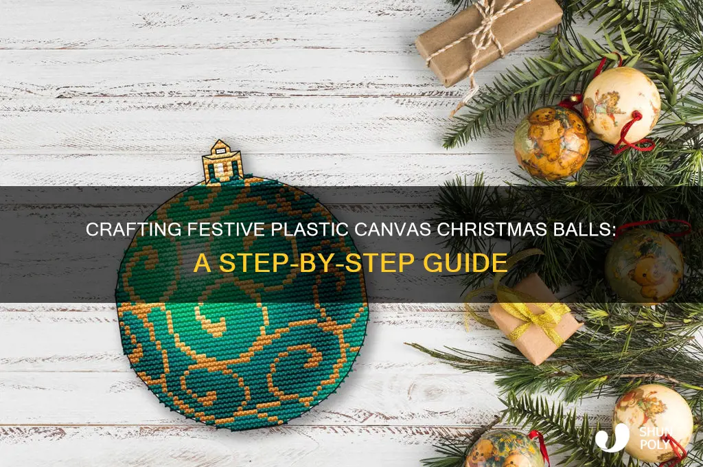 how to make christmas ball plastic canvas