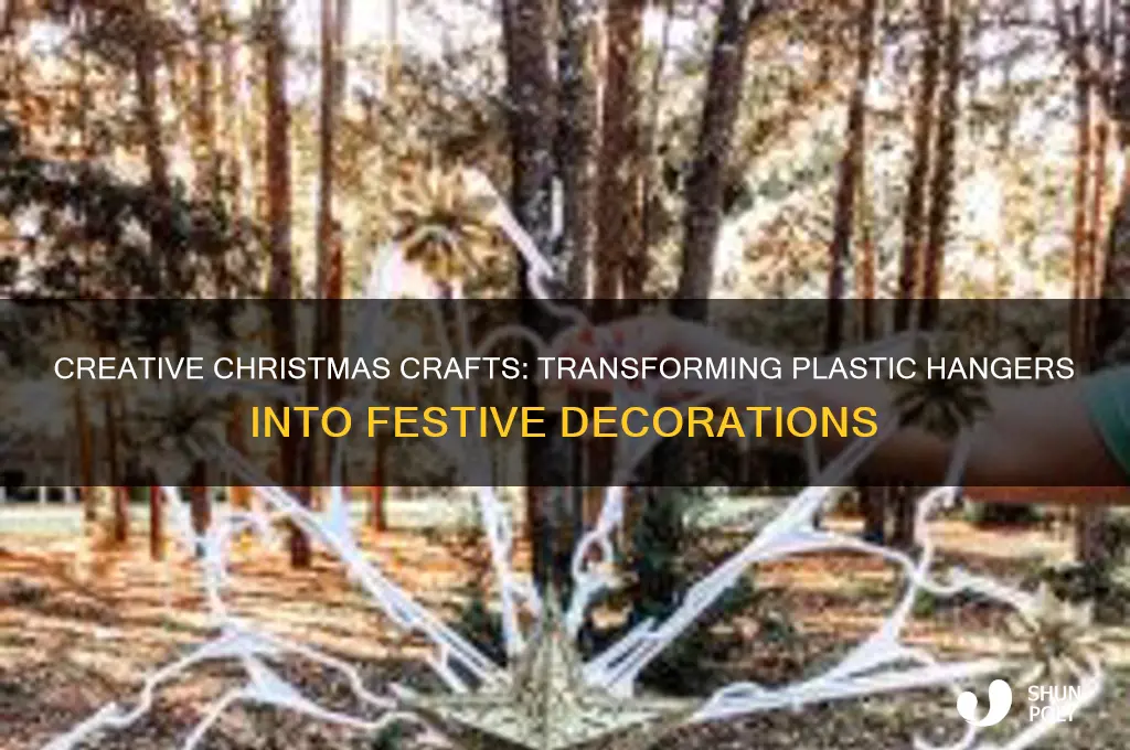 how to make christmas decorations out of plastic hangers