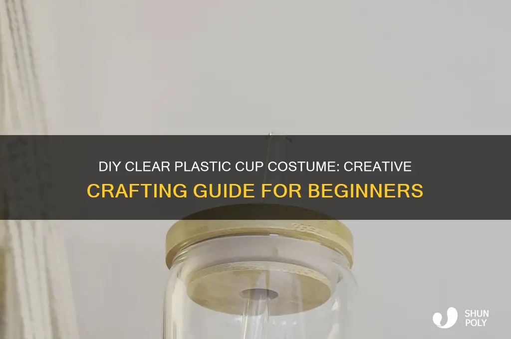 how to make clear plastic cup costume