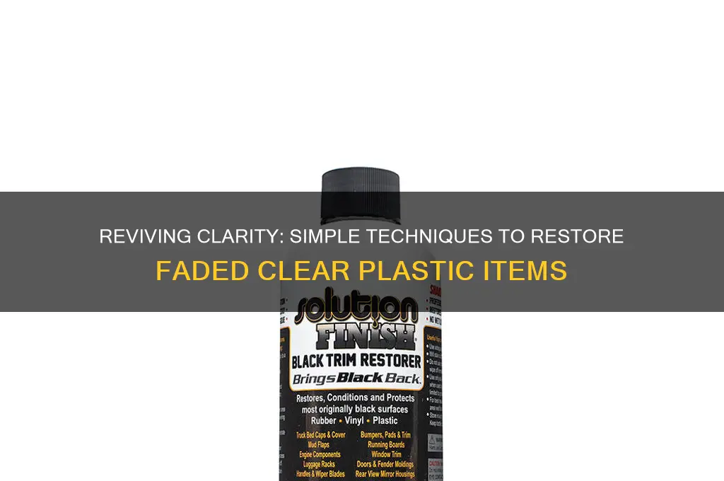 how to make clear plastic faded