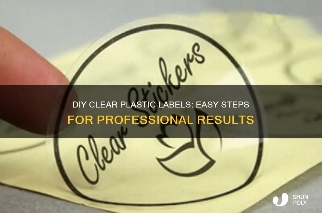 how to make clear plastic labels
