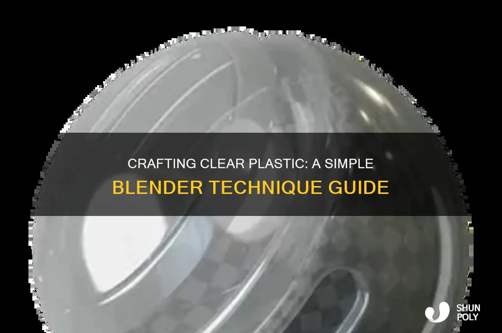 how to make clear plastic material blender
