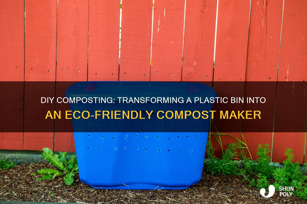 how to make compost bin out of plastic bin