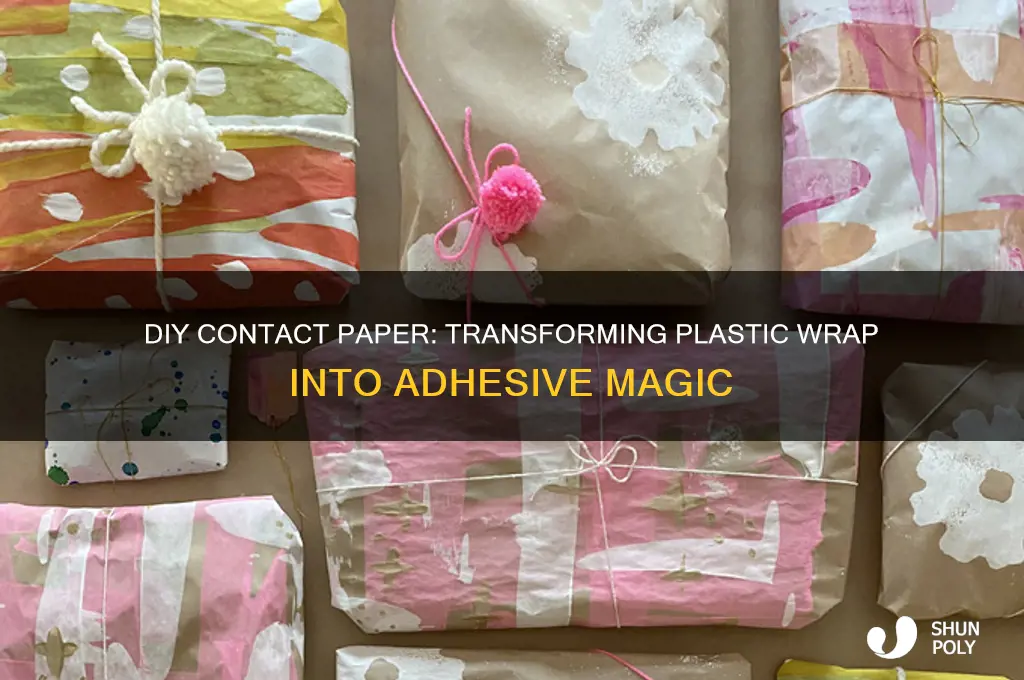 how to make contact paper out of plastic wrap