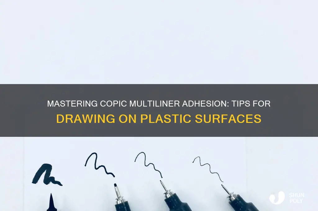 how to make copic multiliner stay on plastic