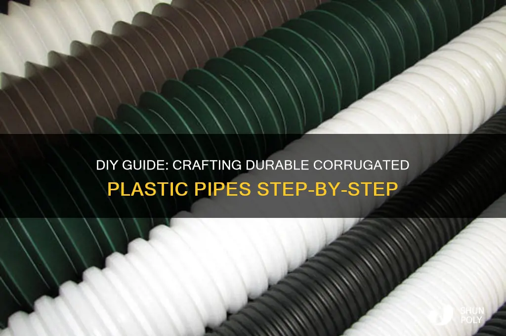 how to make corrugated plastic pipe