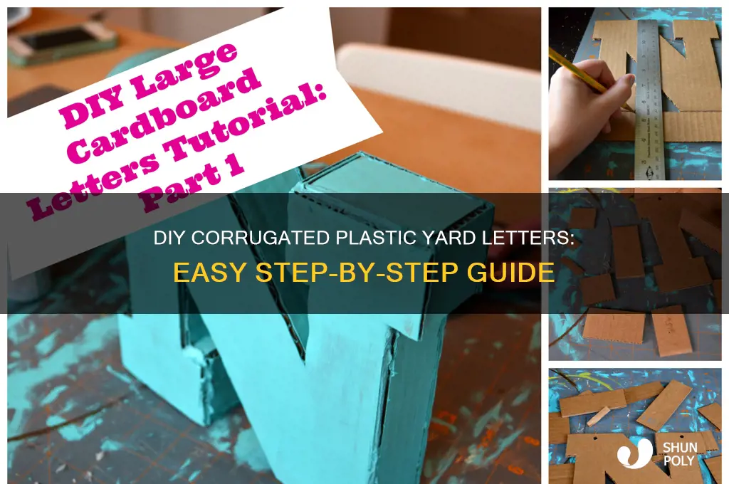 how to make corrugated plastic yard letters