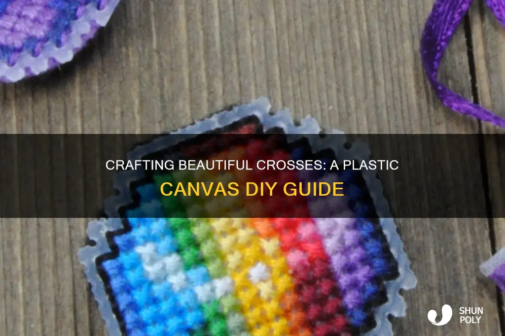 how to make crosses out of plastic canvas