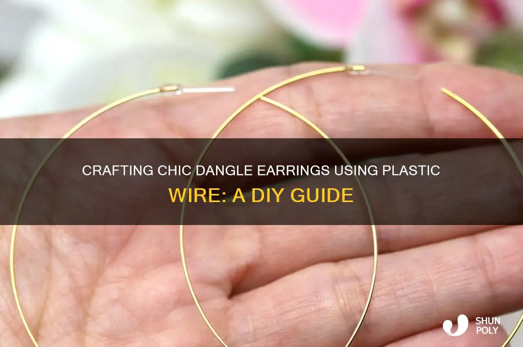 how to make dangle earrings with plastic wire