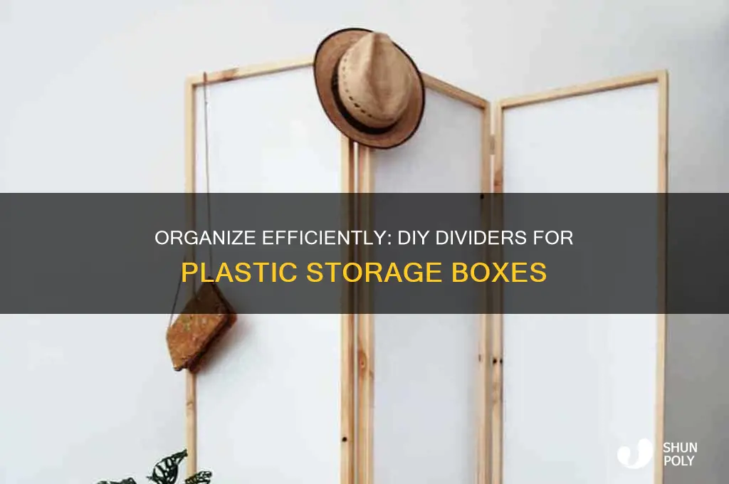 how to make dividers in plastic storage boxes