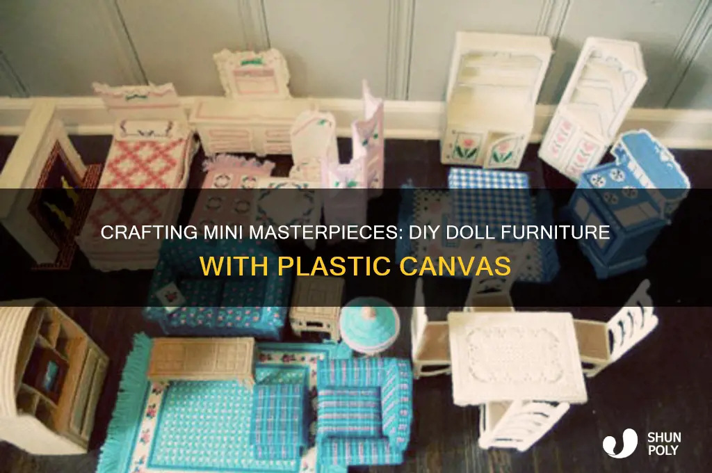 how to make doll furniture out of plastic canvas
