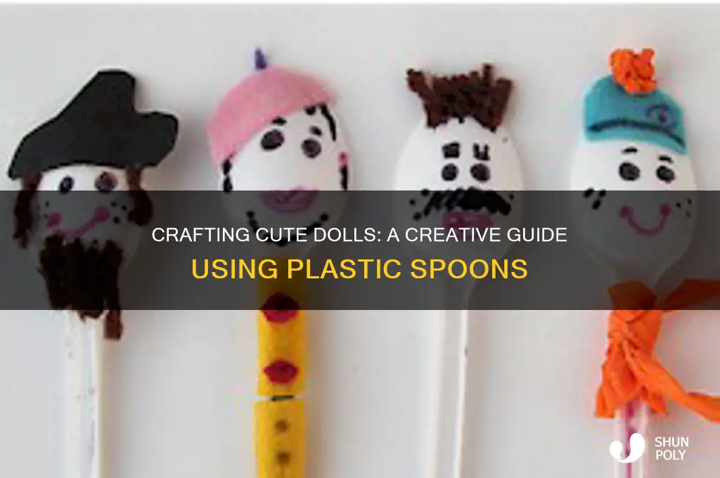 how to make doll with plastic spoon
