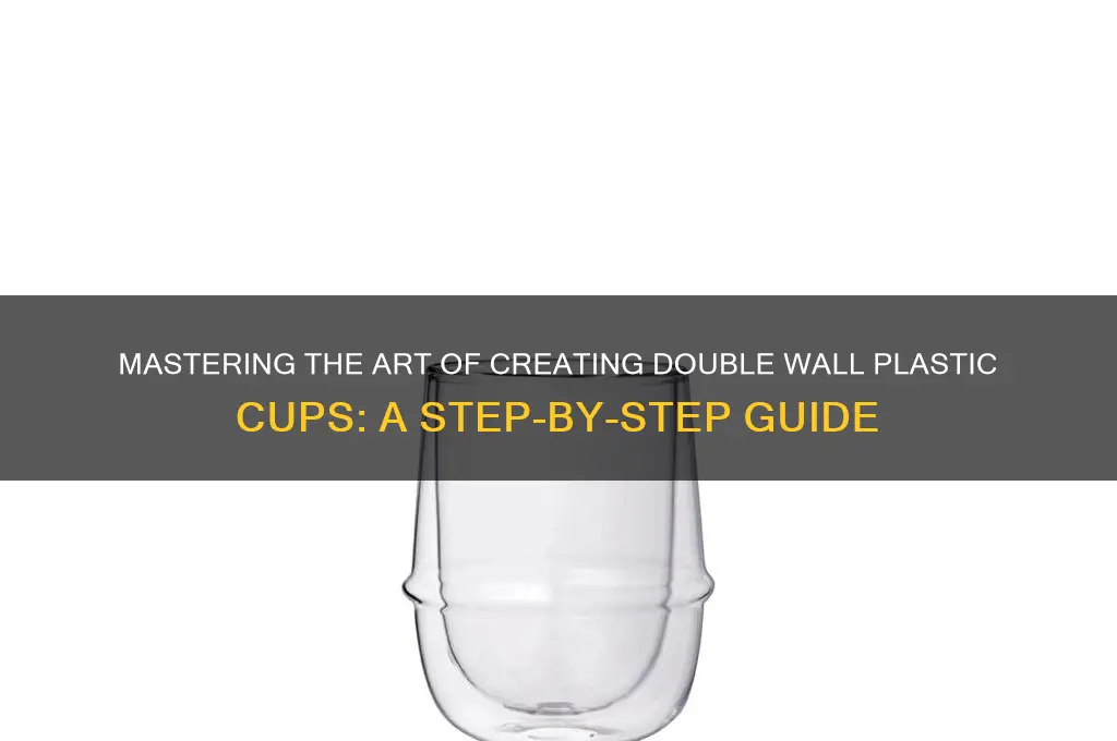 how to make double wall plastic cup