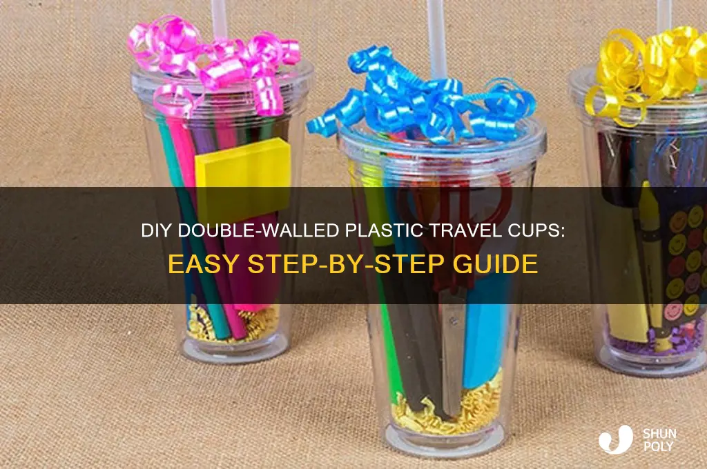 how to make double walled plastic travel cups