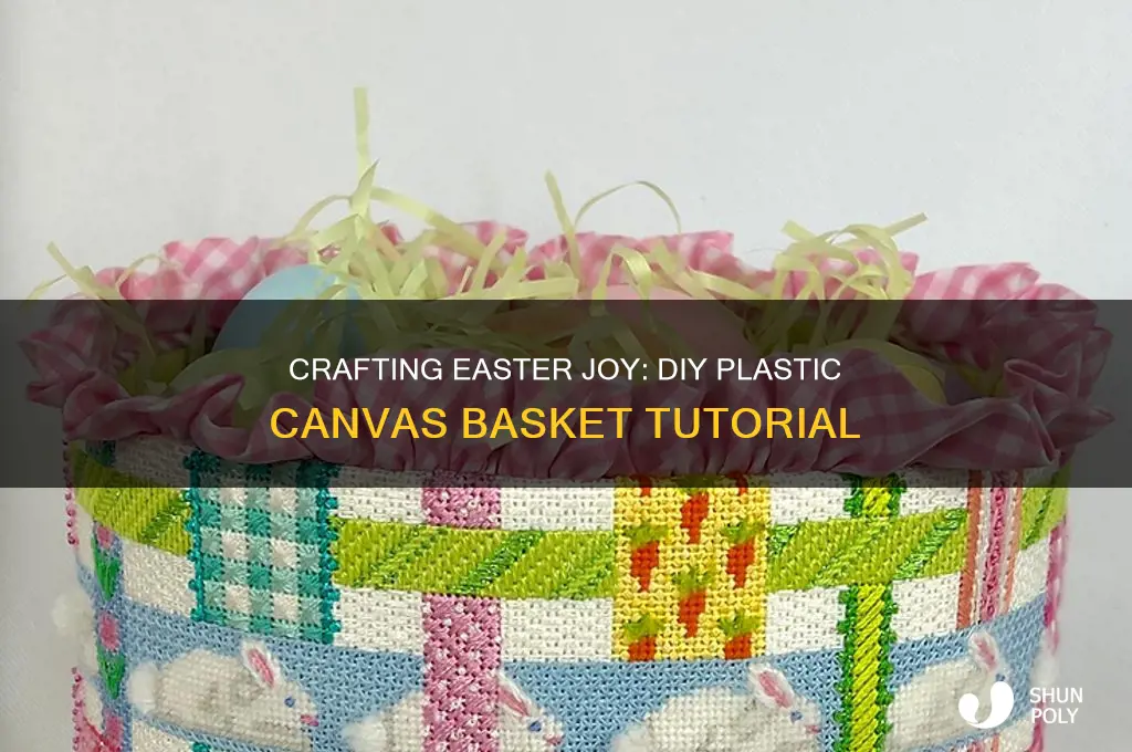 how to make easter baskets out of plastic canvas