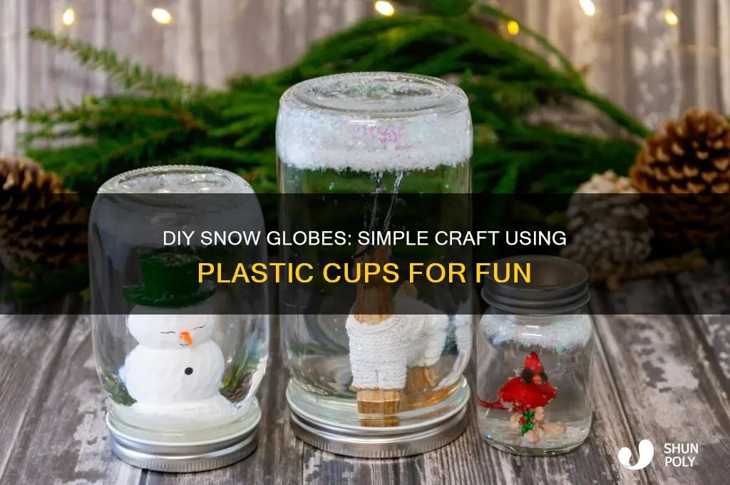 how to make easy snow globes with plastic cups