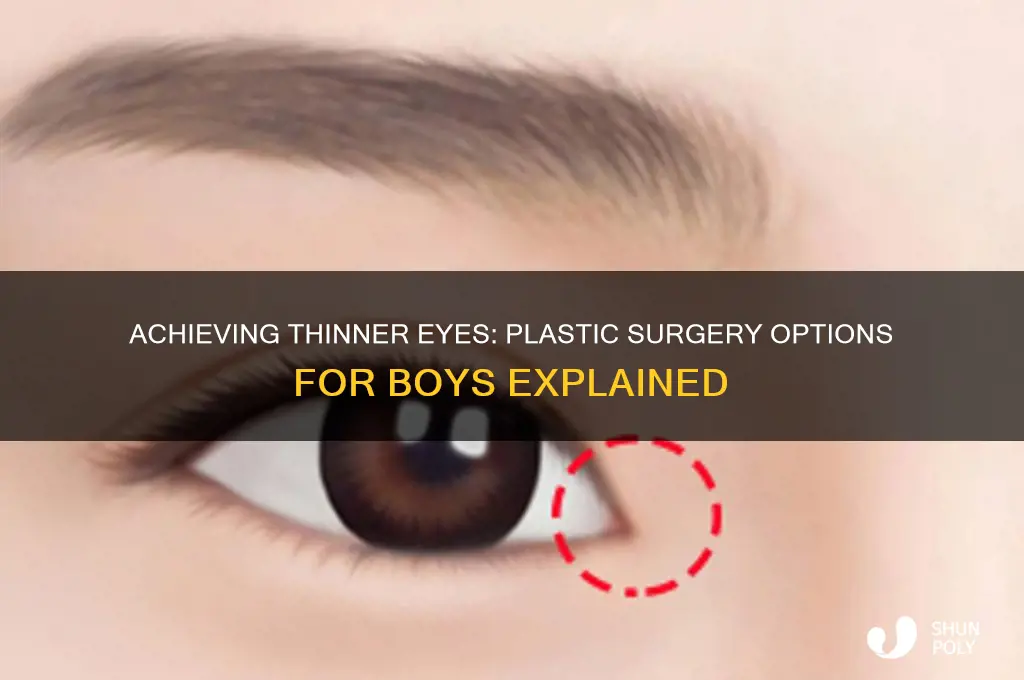 how to make eyes thinner plastic surgery boys