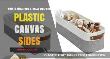 Craft DIY Fabric Storage Bins with Plastic Canvas Sides Easily