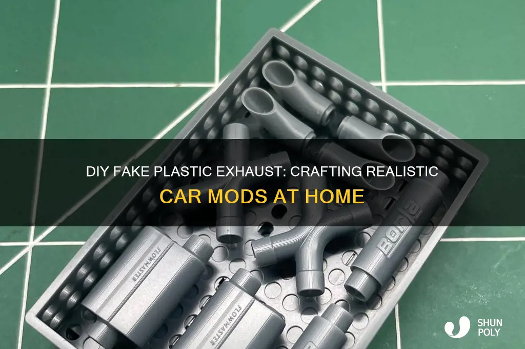 how to make fake plastic exhaust