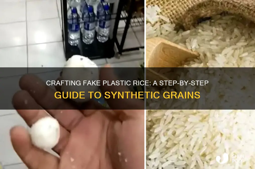 how to make fake plastic rice
