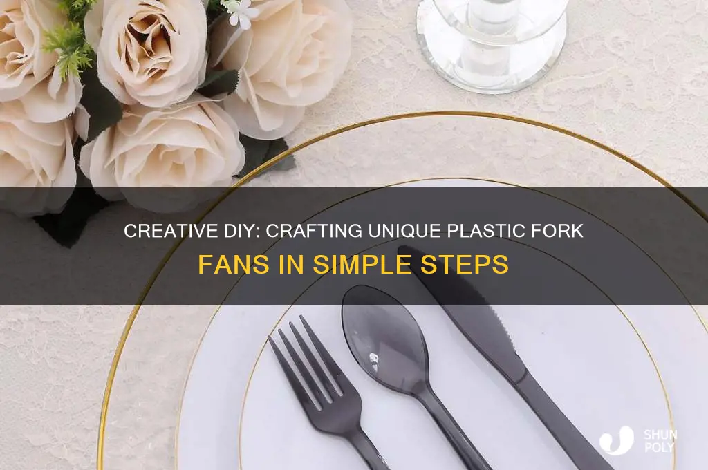 how to make fans out of plastic forks