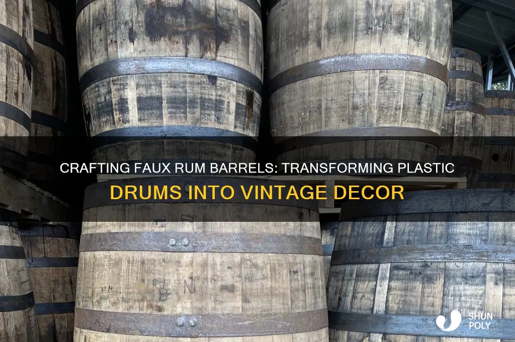 how to make faux rum barrels from plastic drums