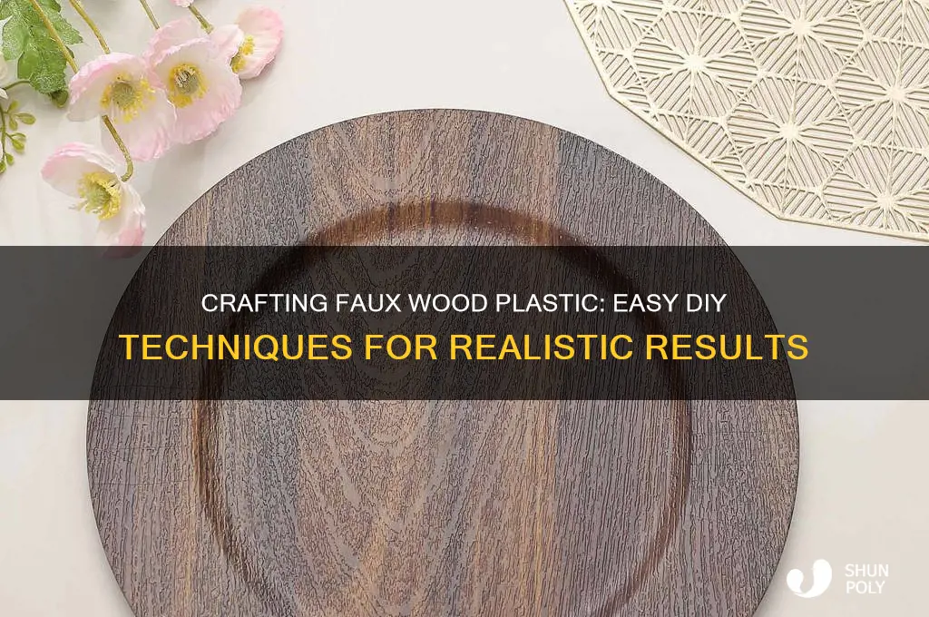how to make faux wood plastic