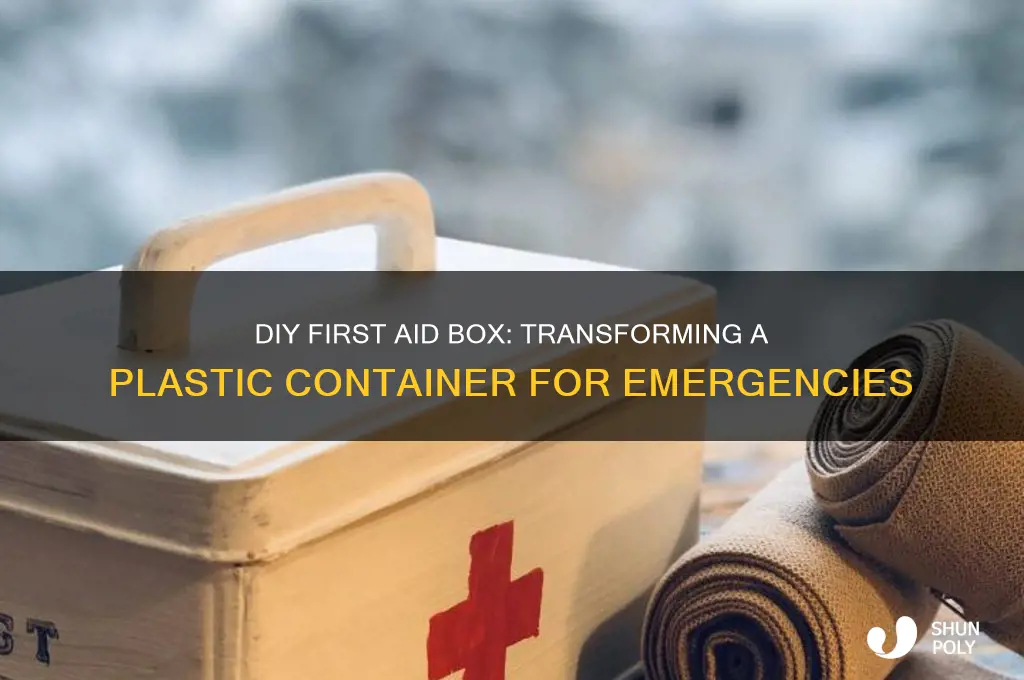 how to make first aid box with plastic box