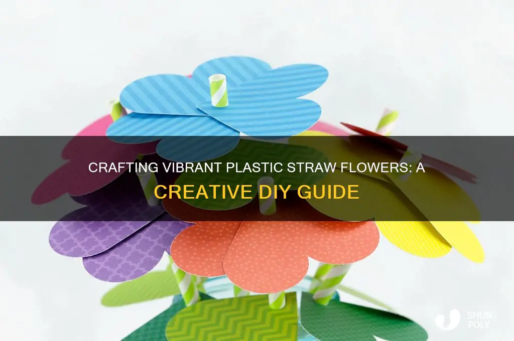how to make flower from plastic straw