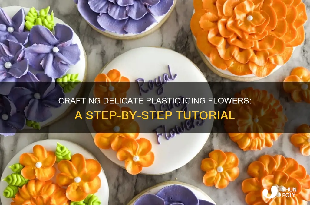 how to make flowers out of plastic icing